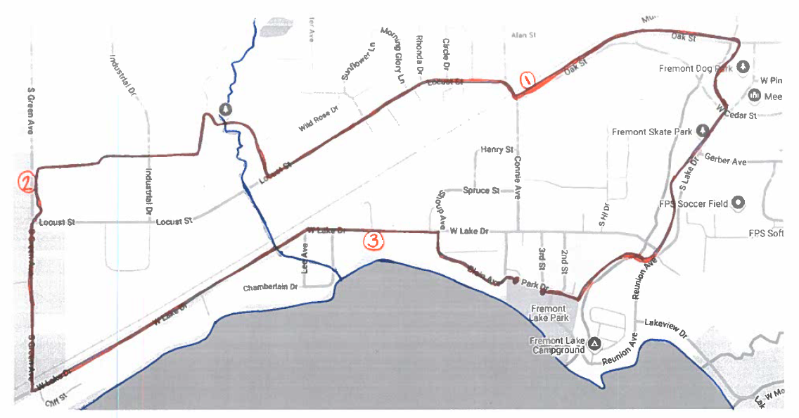 Triathlon Run Map